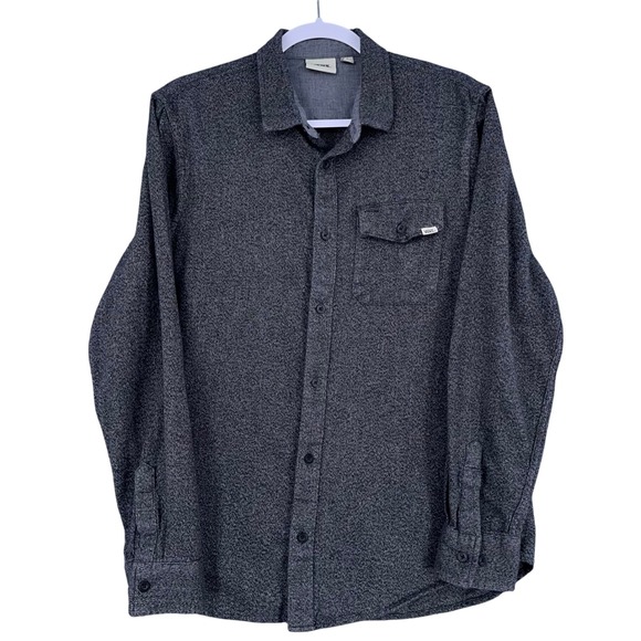 Vans Mens Heathered Gray Long Sleeve Button Up Shirt Casual Small S - Picture 1 of 6